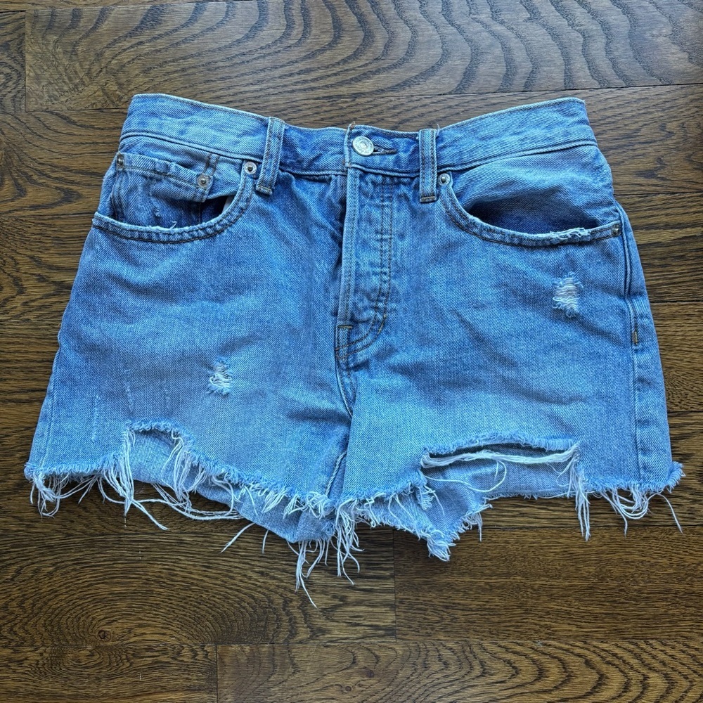 We The Free by Free People Distressed Denim Cutoff Shorts | Women’s Size 26 - Picture 1 of 7